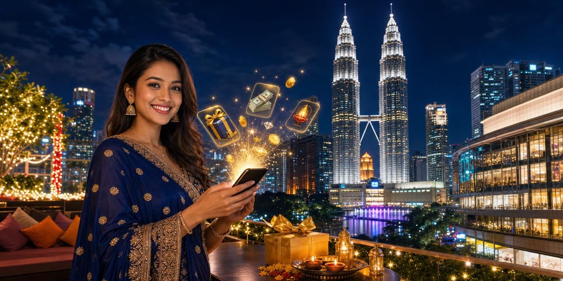 Pemain Kuala Lumpur menggunakan kasino mudah alih dalam talian pada waktu malam